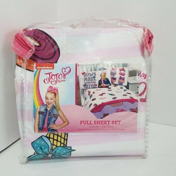 Nickelodeon JoJo Siwa Full Flat Sheet & Standard Pillowcase Set - Picture 2 of 5
